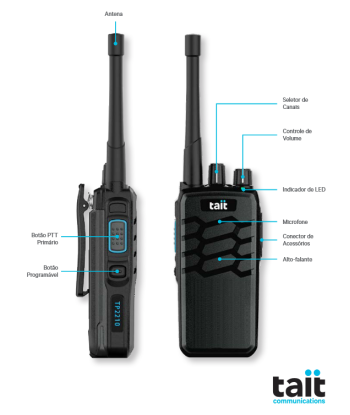 Rádio Portátil  Tait TP2210